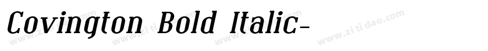 Covington Bold Italic字体转换